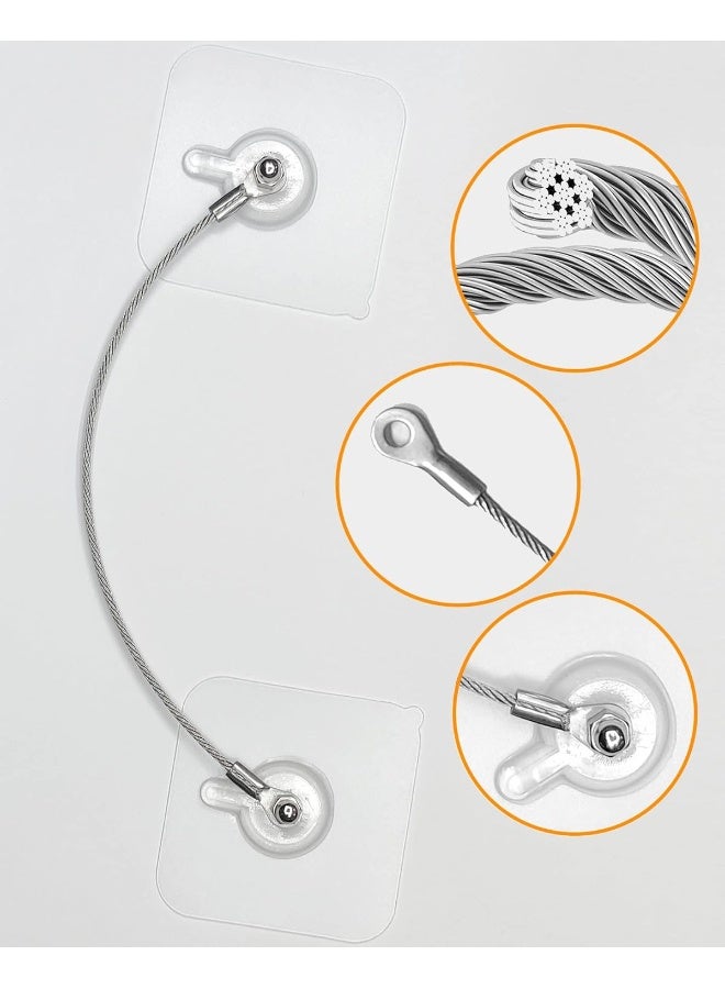 xicveiuz 10 Pack, 20 inches Furniture Anchors Kit for Baby Proofing, Adhesive TV Safety Straps Use to Prevent Falling and Anti Tip, No Drill Dresser Or Cabinet to Wall Anchors (xicveiuz) - Image 2